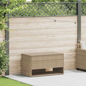Cushion Box Beige PE rattan, powder-coated steel, polyester Medium