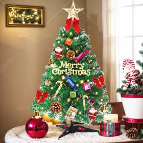 6Ft Prelit Pop Up Christmas Tree Decorations, Pre Decorated Artificial Christmas Tree With 200 Lights, Collapsible Indoor Xmas Tree For Apartment (Option: Green)