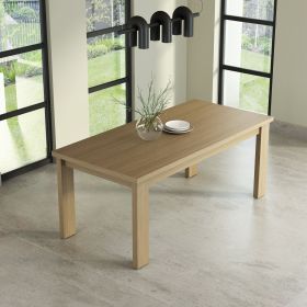 BRENTFORD DINING TABLE (Option: Light Brown)