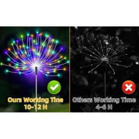 Outdoor Solar Fireworks Light 150LED 8 Lighting Mode Sensor Light Waterproof Garden Decoration Courtyard Passage Christmas, Halloween, Party, Wed (Option: 6Pcs)