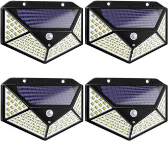 Aolyty Solar Lights Outdoor, Motion Sensor Wall Light 3 Lighting Modes IP65 Waterproof LED Solar Security Lights Four Side Inllumination 2-Pack F (Option: 4PCS)